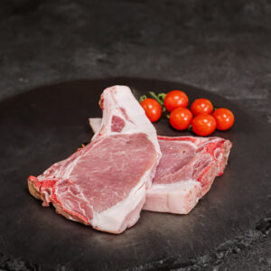 Chuletas de cerdo de carnes parente